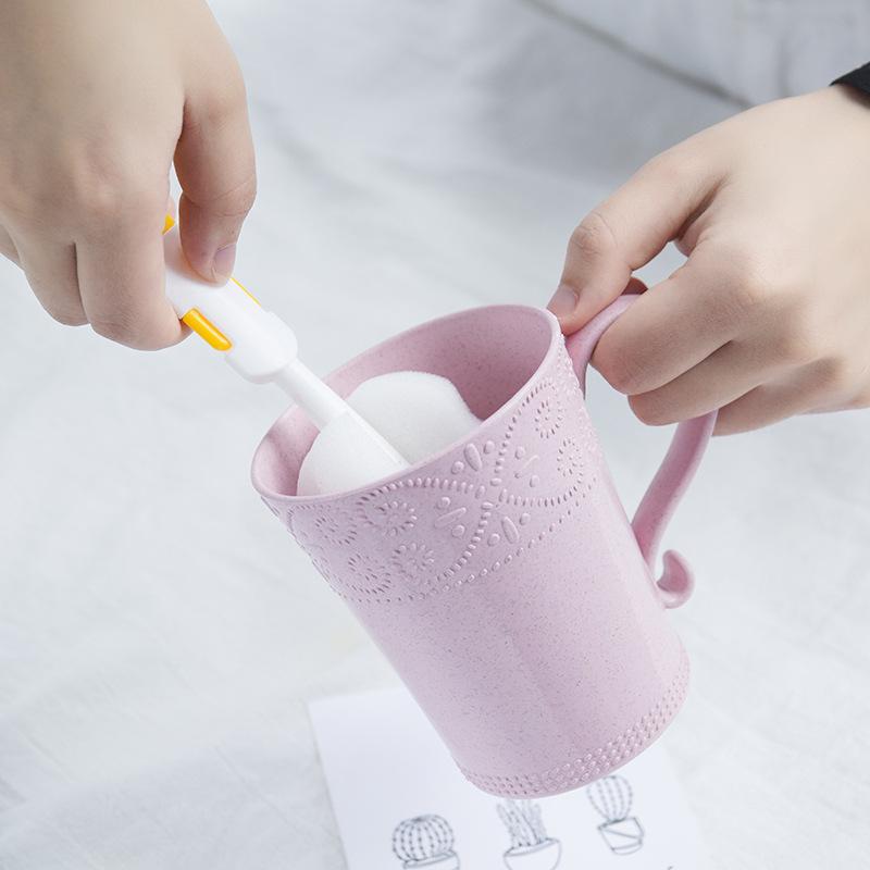 Long Handle Detachable Sponge Cup Cleaning Brush