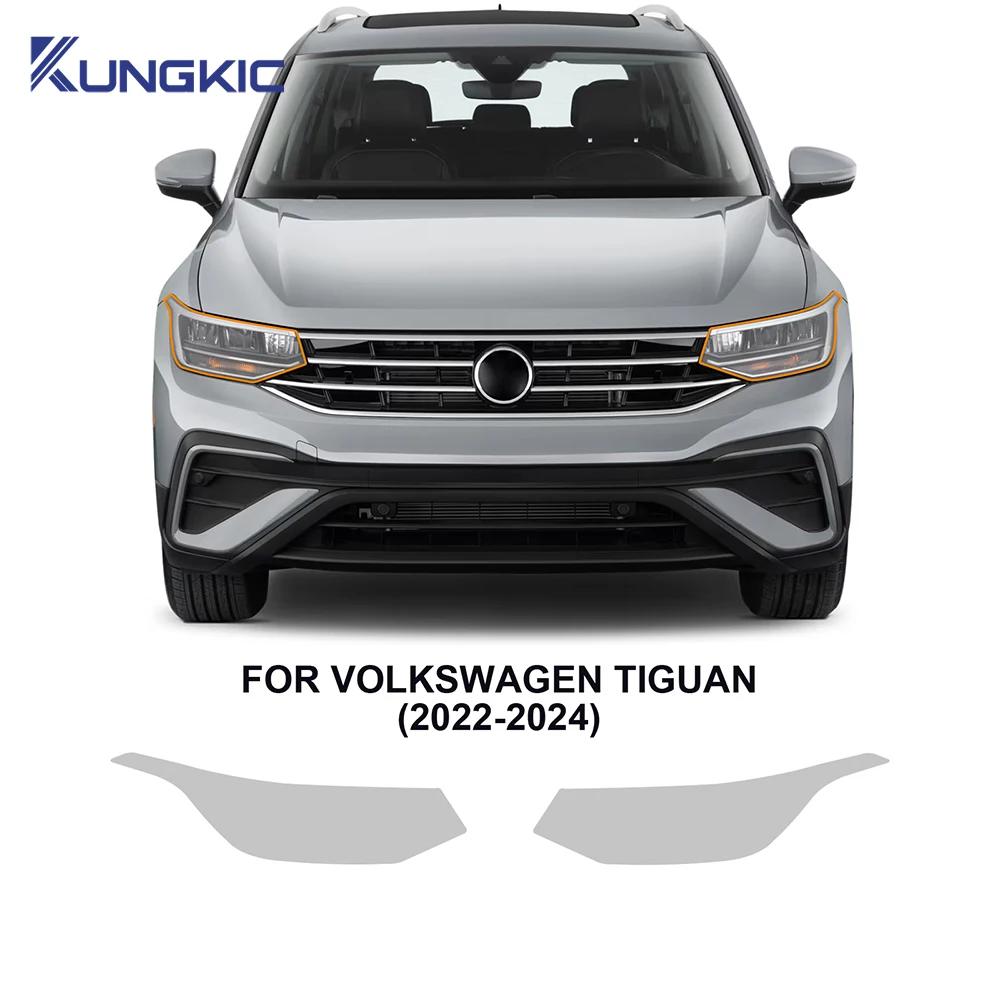 Paint Protective Foil for Volkswagen Tiguan 2022 2023 2024 Headlight Rearview B Pillars Clear TPU Anti Scratch
