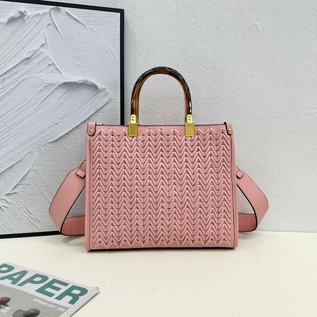 Pure Hand Woven Bamboo Handbag Light Luxury High Quality Star With Large Capacity Shoulder Bag