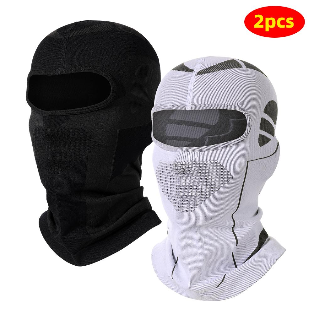 Winter Warme Sturmhaube Motorrad Vollgesichtsmaske Atmungsaktiv Ski Winddicht Helm-Innenfutter Sport Kapuzenmütze Radfahren Reiten Ski Kopfbedeckung