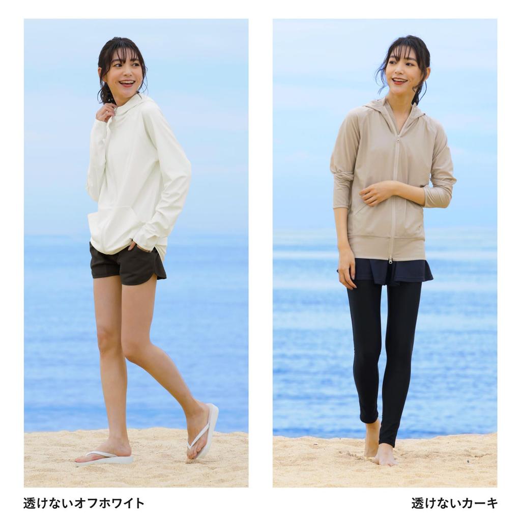 ICEPARDAL Long Sleeve Rash Size UV UPF Finger Opaque Color Solid Color Available Women's Guard, IR-7100, Black, WXL, Hooded, Amphibious, Protection,