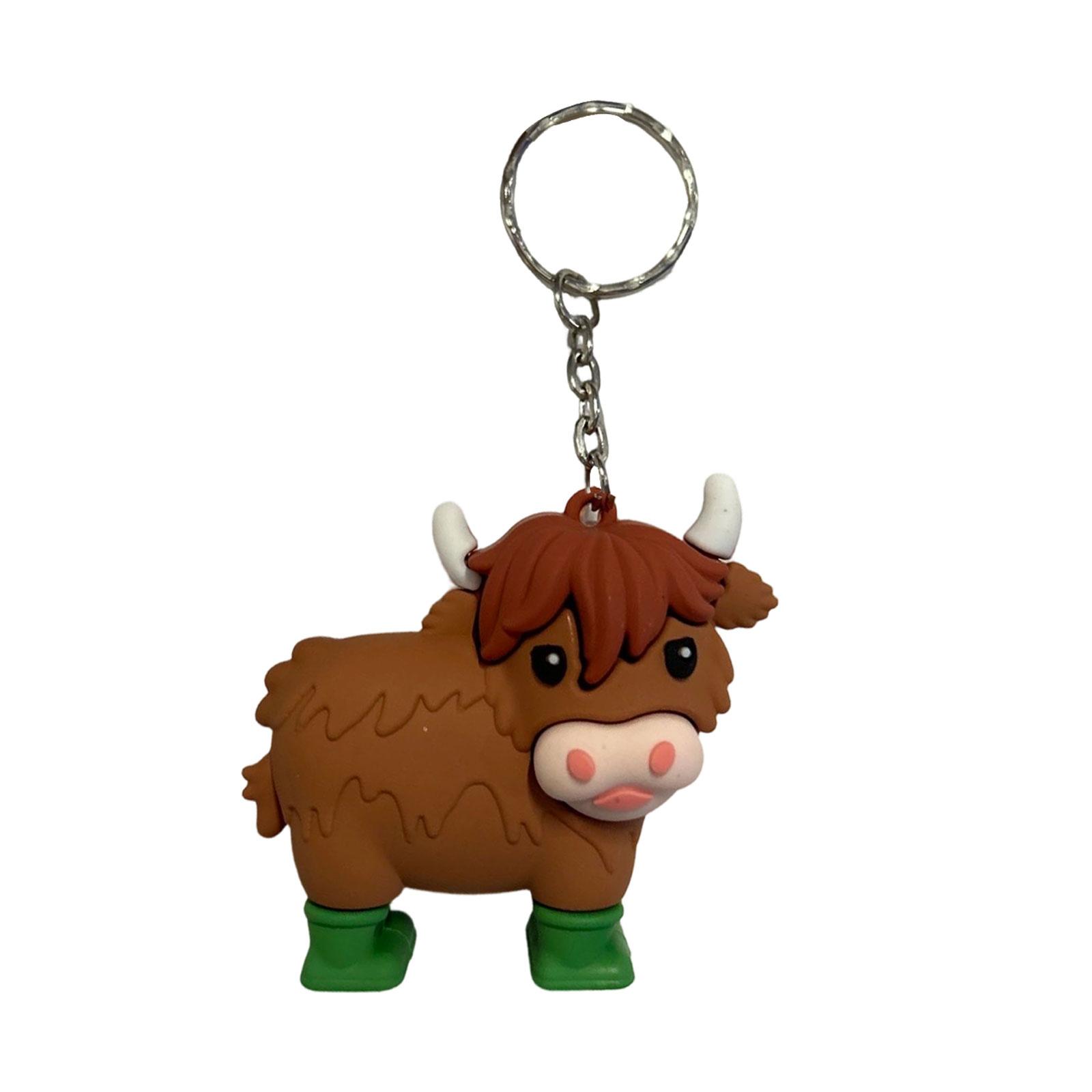 

Cow Keychain Bag Charm Desktop Decorative Ornament One Size