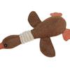 Durable Linen Duck Plush Dog Toy, Squeaky Stuffed Chicken Chew Toy for Small Medium Large Dogs, Interactive Pet Training Gift
