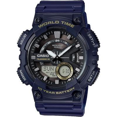 Collection AEQ-110W-2AJH Men's Watch Black Analog Design Water Resistant