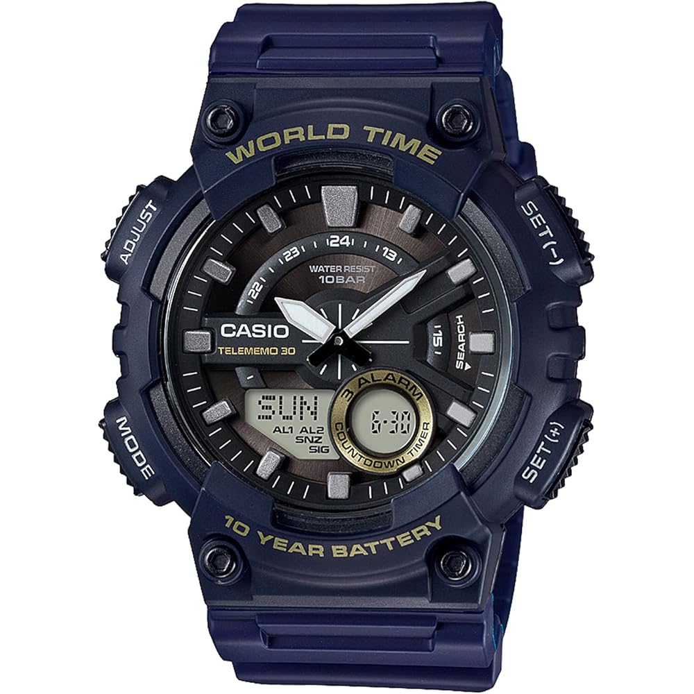 

Casio Collection AEQ-110W-2AJH Men s Watch Black Analog Design Water Resistant