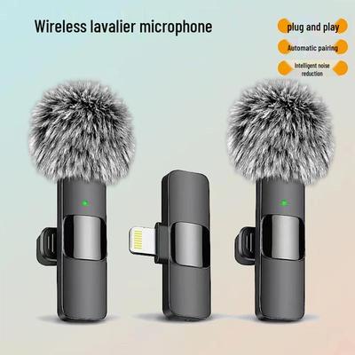 Best-Selling K1 Dual Wireless Lavalier Microphone for Douyin Live Streaming with Smart Noise Reduction