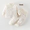 Newborn Winter Cotton Suit: Warm Padded Baby Outfit & Separate Innerwear