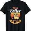 Funny English Bulldog Clothes Dog Merchandise T Shirt Vintage Stretched Slightly Top For Everyday Wear Graphic Fashion