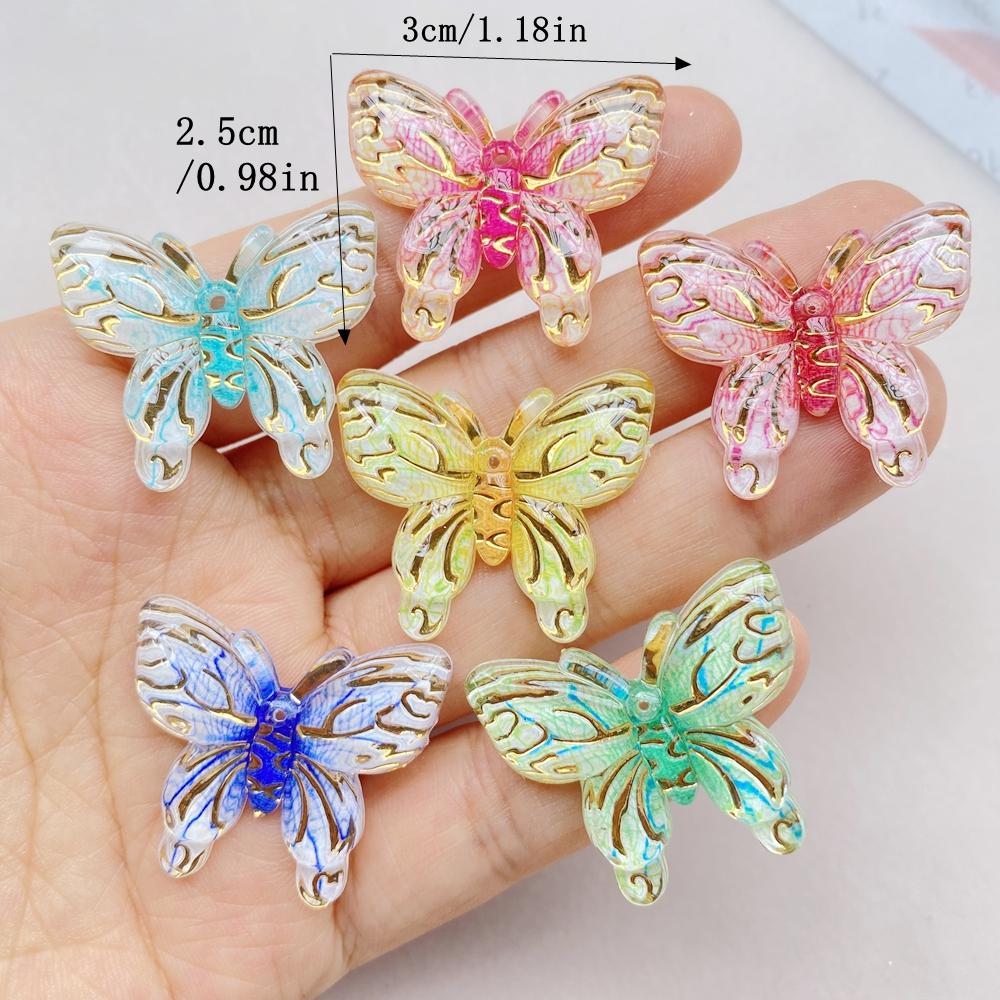 10Pcs Cute Colorful Cartoon Butterfly Series Flat Back Resin Cabochons Scrapbooking DIY Jewelry Craft Decoration Accessorie