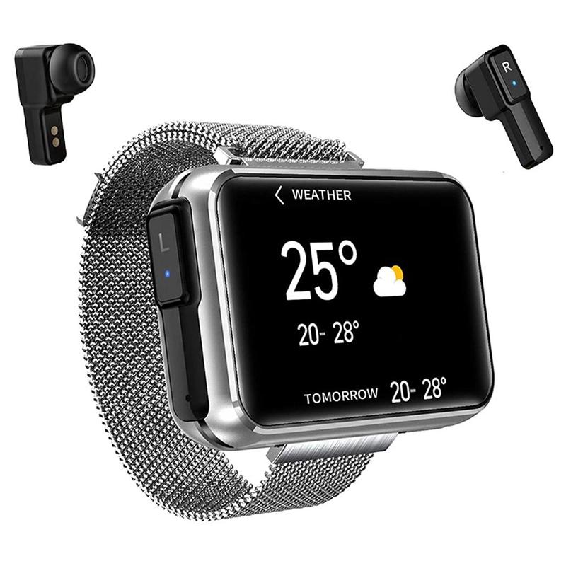 

Tws Wireless Bt Headset Smart Watch Women Men 1.4 Inch Blue Tooth Call Fitness Music Sports Smartwatches 2 In 1 For Android Ios