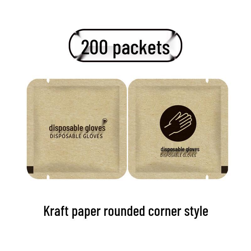Одноразовые перчатки из крафт-бумаги и смолы 200 packs