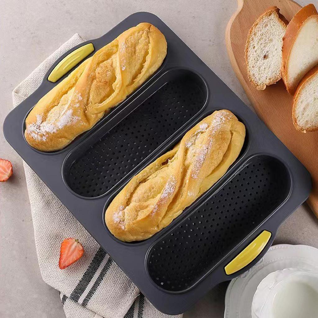 Silicone Bread Mold Set, Four-Grid and Six-Grid Nonstick Baking Pan, Heat-Resistant Bakeware for Homemade Bread, Kitchen Baking Tools