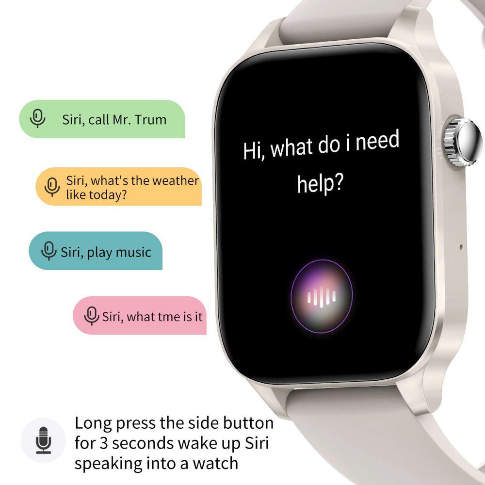 BT Anruf Smartwatch 1,85 Zoll 240*286 HD Quadratischer Bildschirm 250mAh Akku Smartwatches Sport Schlaf Herzfrequenzmonitor Fernbedienung