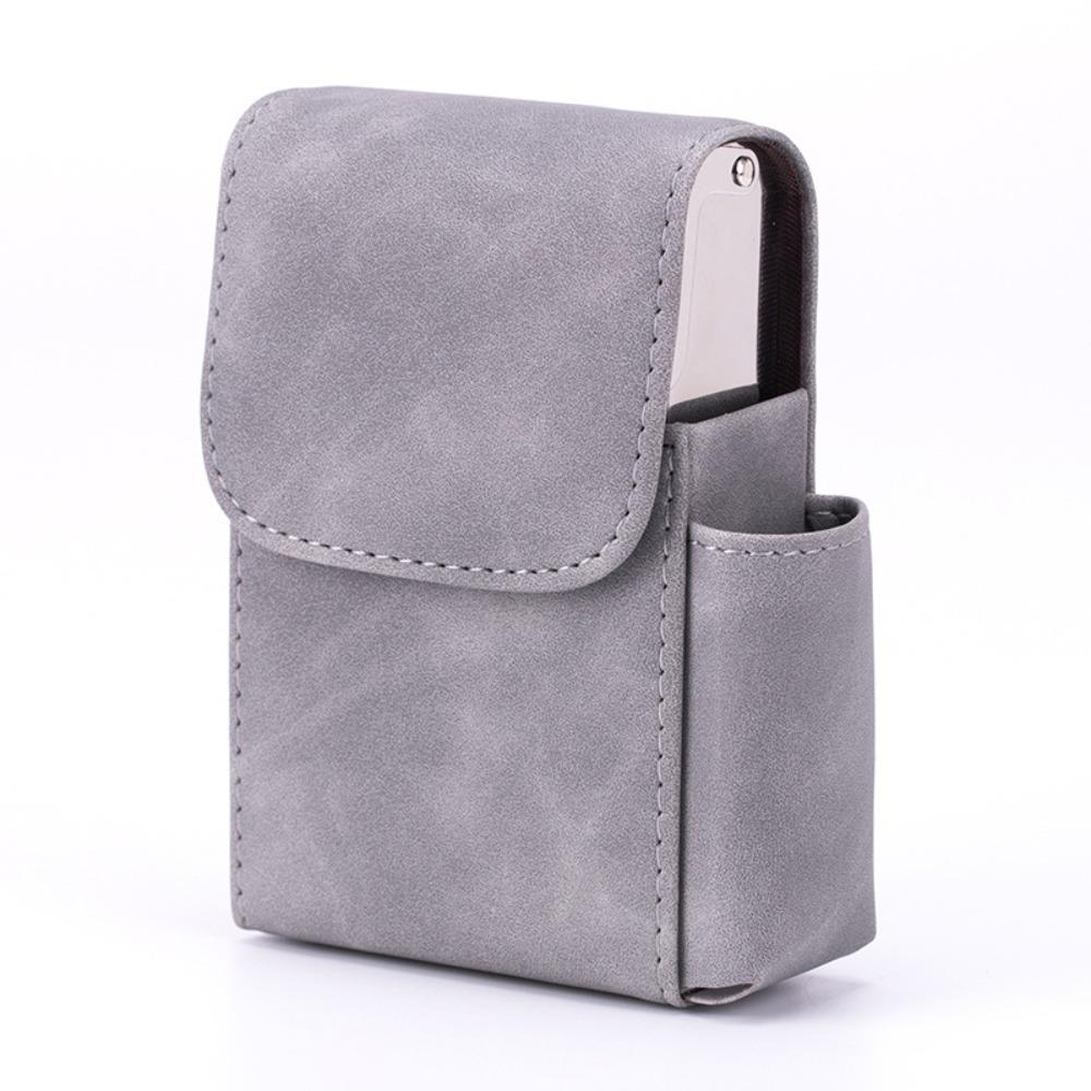 High Quality PU Leather Cigarette Case Portable Stylish Cigarette Box Case Durable Lighter Holder Gift for Men