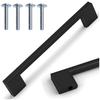 Matte black furniture handle for kitchen cabinets and drawers 128 mm matt