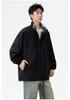 2025 Men's Trendy Color Block Patchwork Jacket - Retro Loose Fit with Lapel for Spring/Autumn