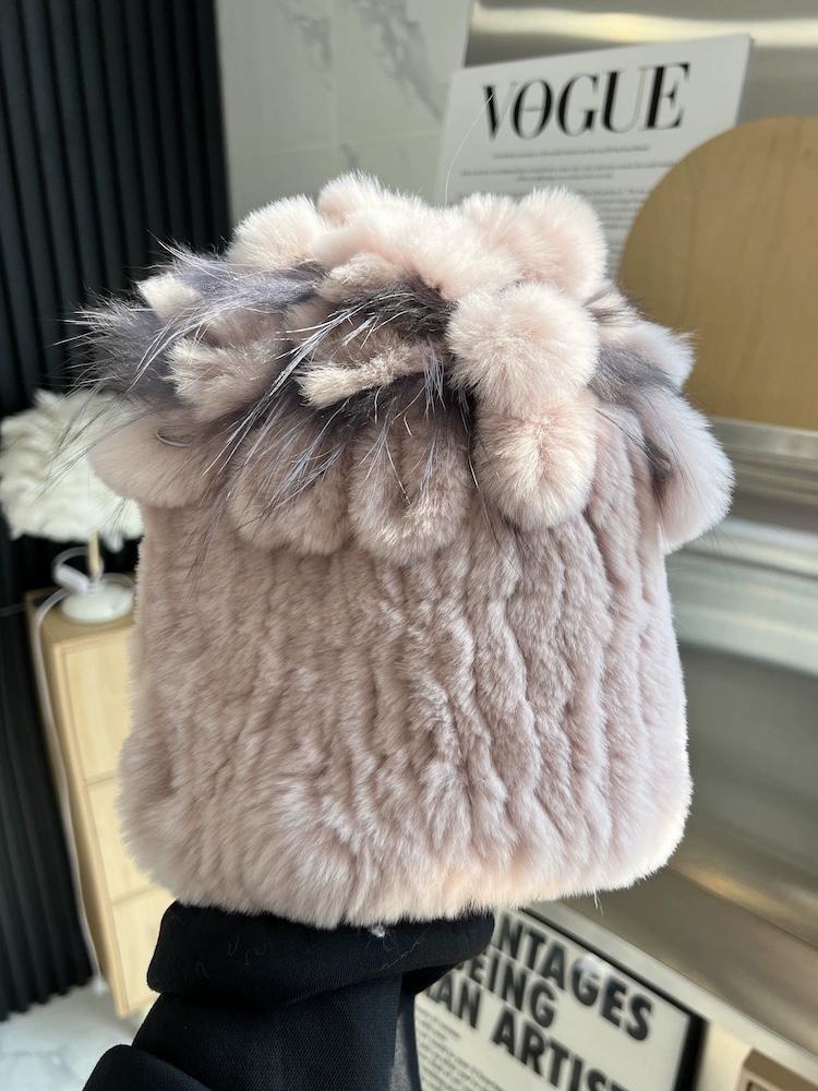 Hat Winter Women's Winter Fashion Rabbit Hair Baotou Hat Women's Youth Wool Thickened Warm Ear Protection Fur Ladies