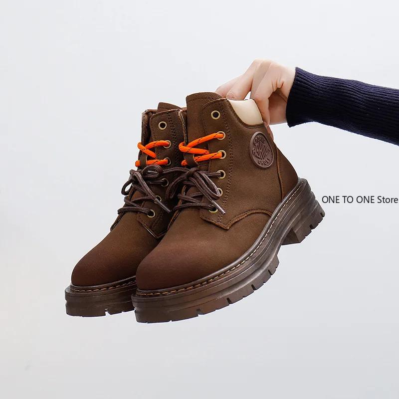Fashion Women Shoes 2025 New MartinBoots Women's Suede British Style Thick Bottom Short Boots Retro Versatile Spring and Autumn MD05