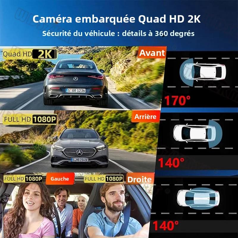 2K 360° Car Dash Cam 4 Channels Video Recorder Car DVR Front Left right Rear View Camera car accessorie Black Box For SUV Toyota