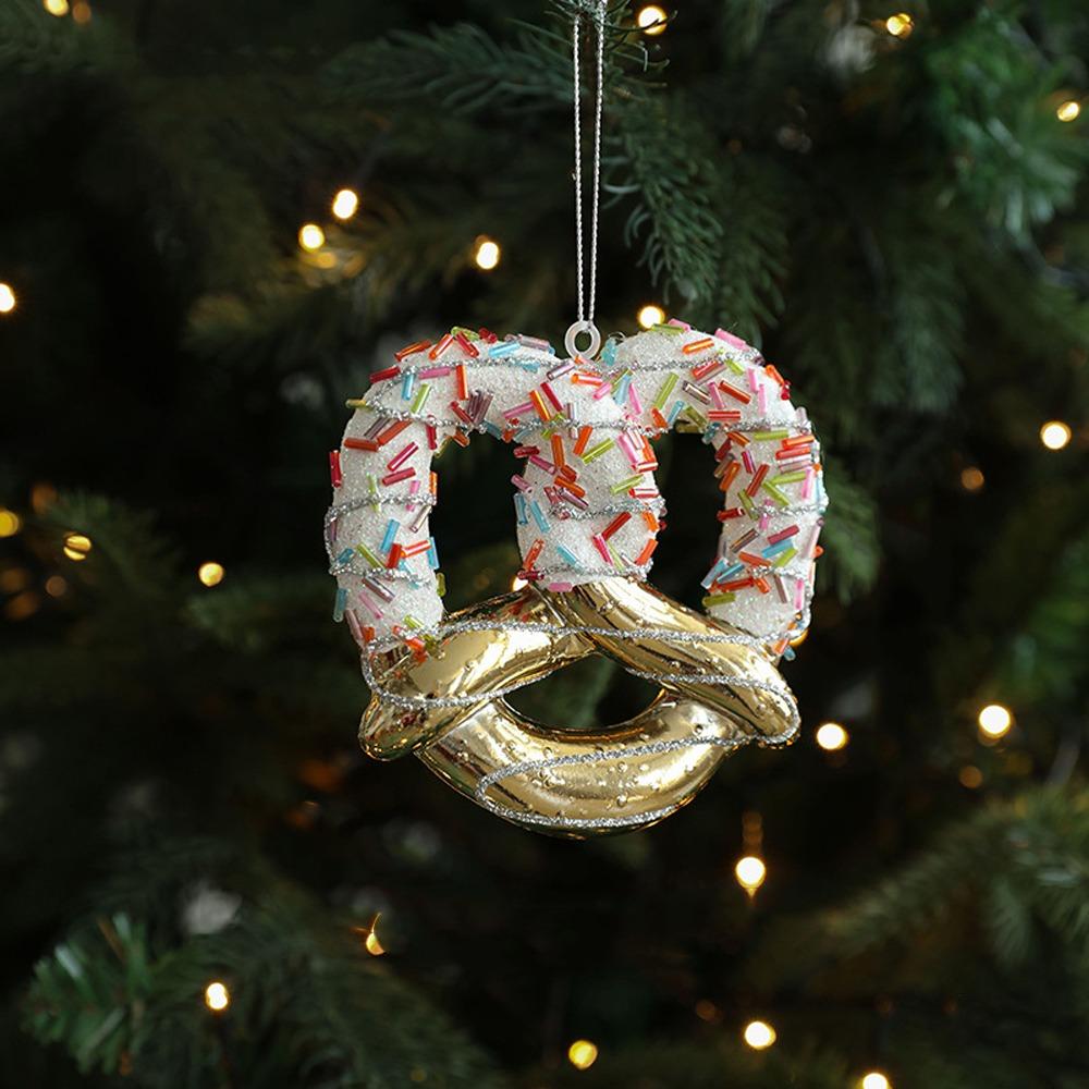 Shiny Gold Santa Claus Hanging Ornaments Snowman Merry Christmas Decor Xmas Tree Pendant Kid Gift