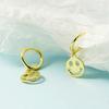 Gold Modern Style Hoop Earrings Exquisite Craft Copper Rustproof Casual Hanging Out Smiling