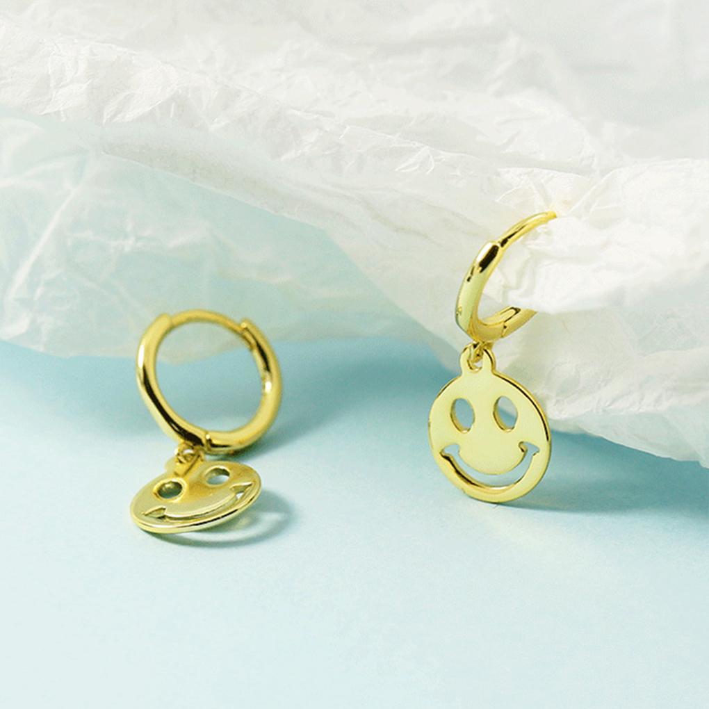 Gold Modern Style Hoop Earrings Exquisite Craft Copper Rustproof Casual Hanging Out Smiling