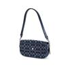 Coach Brook Flap 24 Printed Micro Logo Chain Shoulder Bag Women Shoulder Bag Blue CAT60-LHRHY