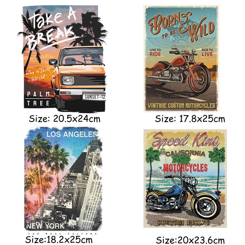 Aufnäher zum Aufbügeln, natürliche Landschaft, Transferaufkleber, waschbar, neue Mode, T-Shirt, Jeans, Dekoration, DIY, Wärmeübertragung, Thermotransfer