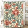 Artistic Shower Curtain: Van Gogh's Chrysanthemums Flowers Canvas Bath Decoration Home Decorative Waterproof Fabric