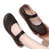 Leather sandals beef tendon sole breathable non-slip middle-aged and elderly mother shoes women's soft sole non-slip and deodorant hollow hole shoes
