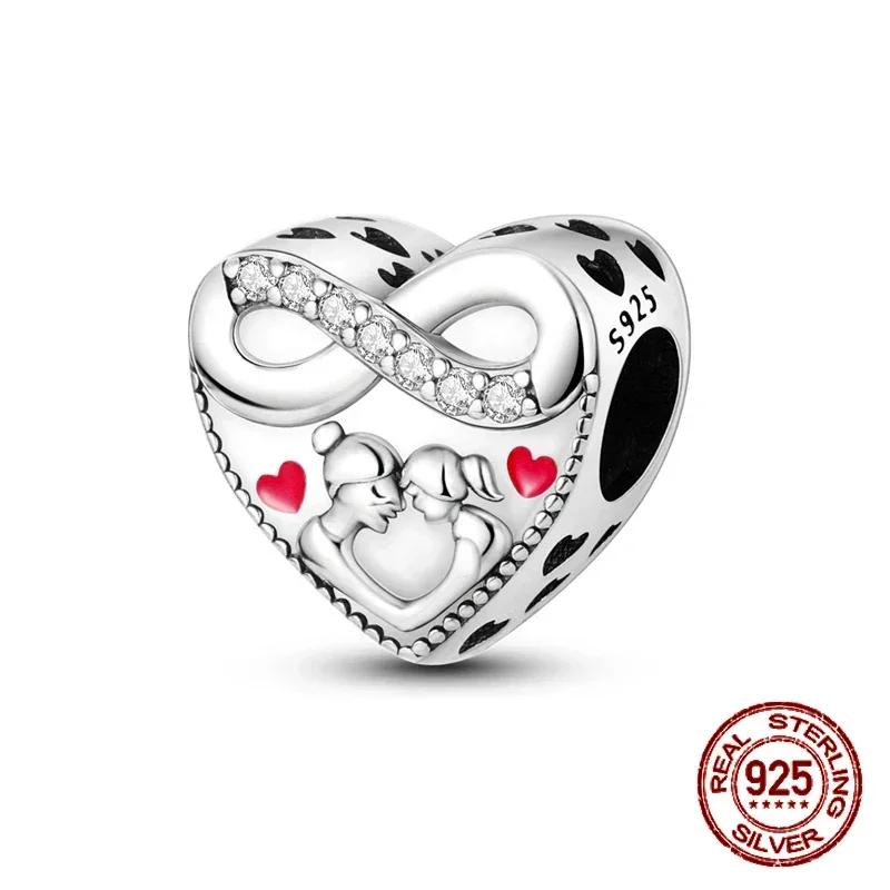 Copper Love Family Tree Cats Dogs Balloon Dangle Beads Fit Original Charms Bracelets Diy Bead Women Jewelry Making