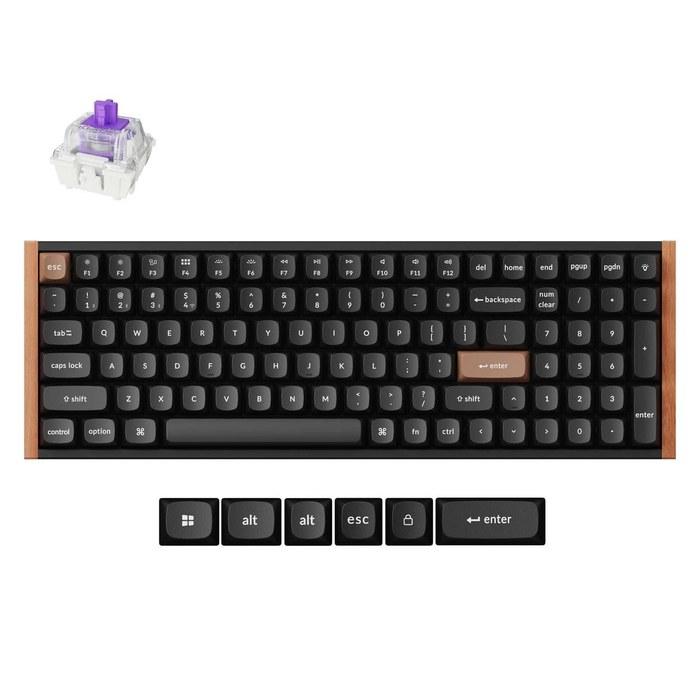 Keychron K4 HE Rapid Trigger Wireless Custom Keyboard, 96%, Hall Effect Gateron Double Rail Magnetic Switches, 2.4GHz/Bluetooth, QMK