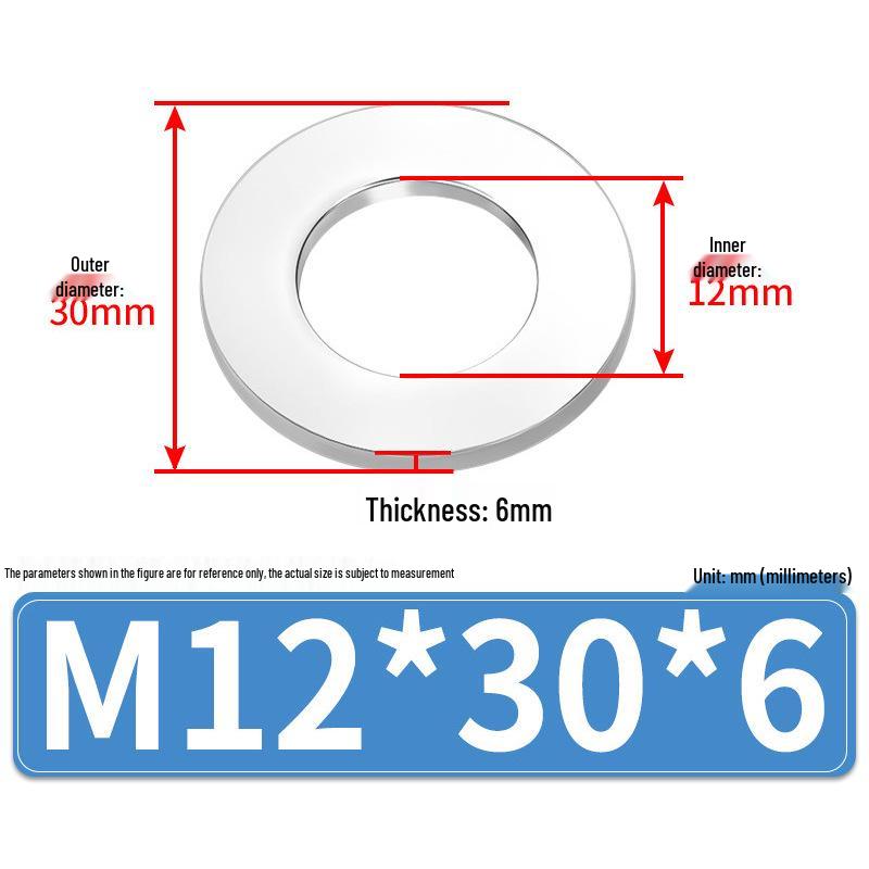 Jin Juntai Thick & Thin Stainless Steel Flat Washer, Round M10-M36