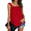 Sommer Damen Weste Pit Stripe Gummiband einfarbig Leibchen Tank ärmelloses Top