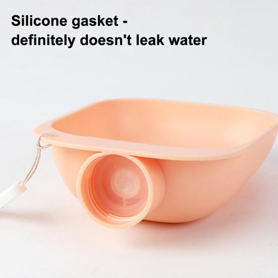 Bottle Cap Pet Water Dish Portable Dog Water Bowl Cat Water Feeder with Lanyard Fits Most Plastic Bottles for Hiking Outdoor Walking