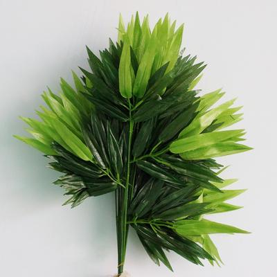 12pcs Silk Cloth Artificial Bamboo Leaves Green Plants Imitation Bamboo Branches for Home Decoration