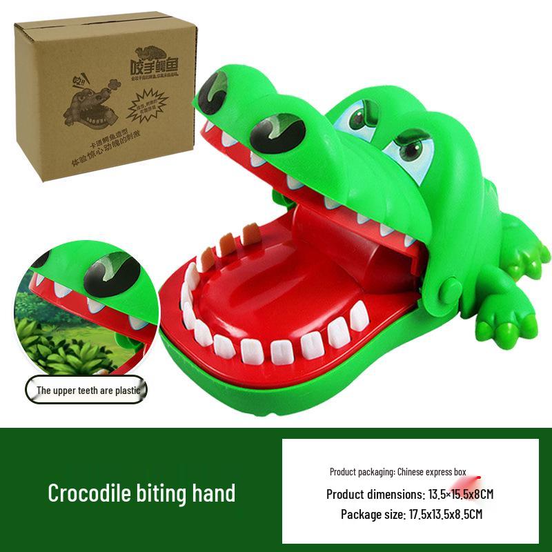 Free Shipping: Biting Crocodile Prank Game - Sound & Light Dinosaur Toy for Kids
