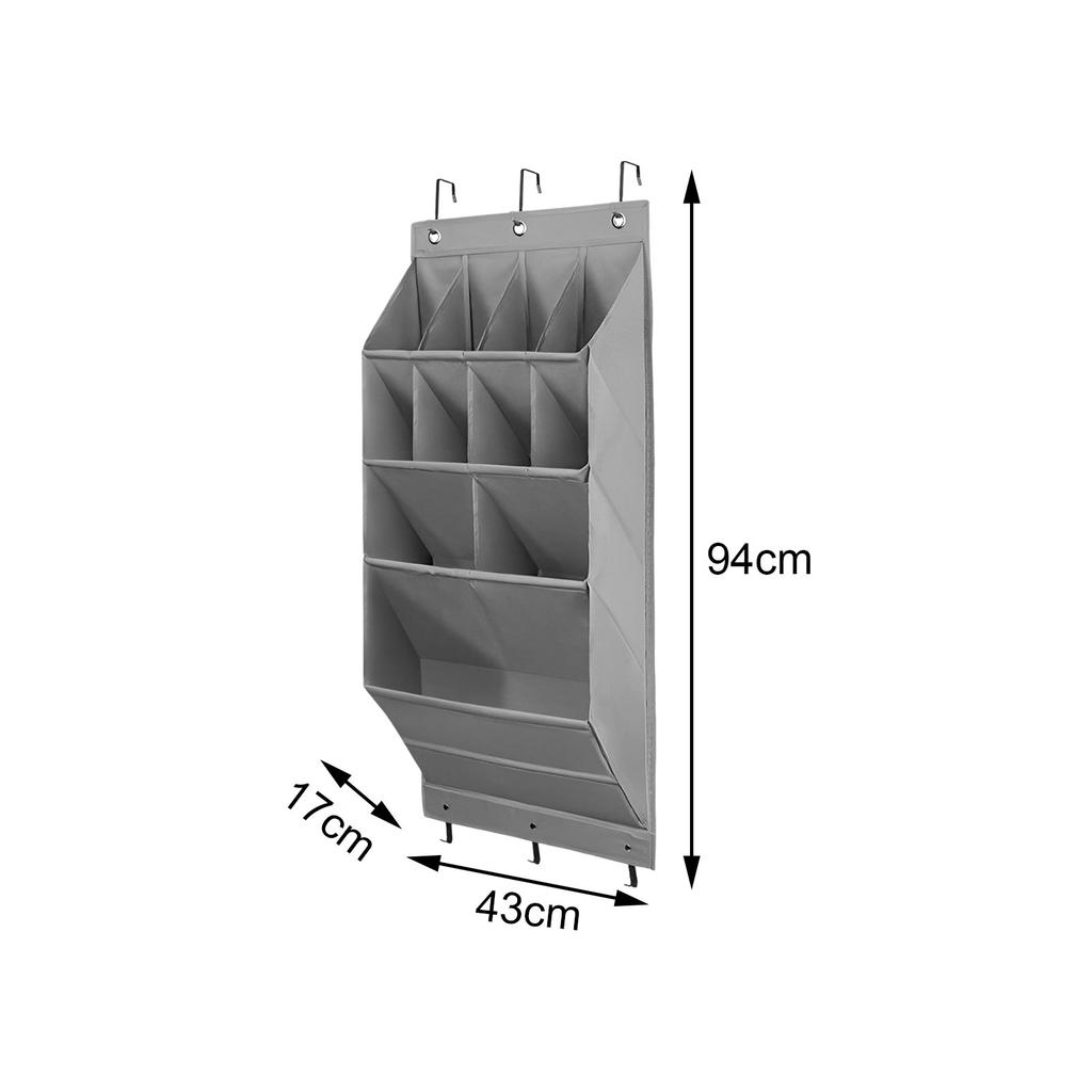 Over Door Shoe Organizer with Large 6 Deep Pockets Door Shoe Rack for Closet Door Foldable 16 Pairs Resuable Hanging Storage Bag