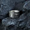 Anillo Vintage Abrible con Patrón Taotie para Hombre Yintai Fei: Diseño de Bestia Mítica China, Accesorio de Dedo Dominante y de Moda