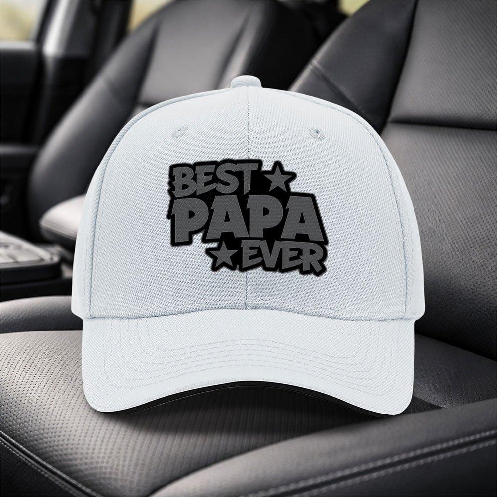 BEST PAPA EVER Adjustable Duckbill Baseball Cap  Classic Black Unisex Hat for Unisex  Women Lightweight Travel Gift