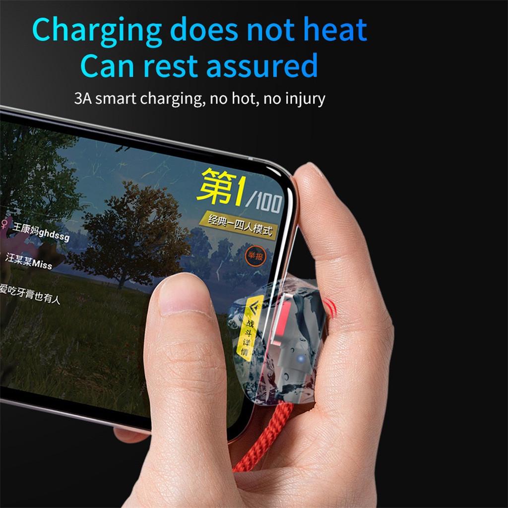 1M 3A 90 Degree Magnetic Fast Charging Charger Data Cable for Mirco USB
