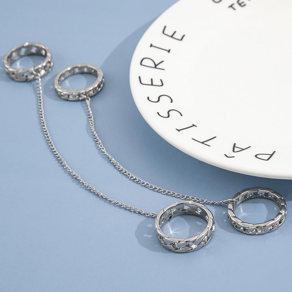 Retro Punk Unisex Chain Ring & Pendant Set