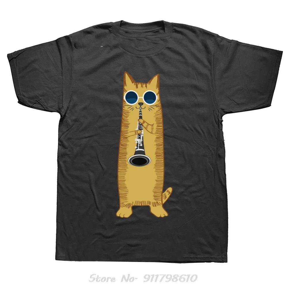 Funny Clarinet Player Evolution Musician Retro Oversized T-shirt Summer Fitness T Shirt Men's Clothing Streetwear Cotton Tshirt