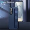 Ultra Thin Frosted Hard PC Silicone Elastic Wristband Phone Case For Samsung Galaxy S25 Edge S24 S23 Ultra Plus Shockproof Cover