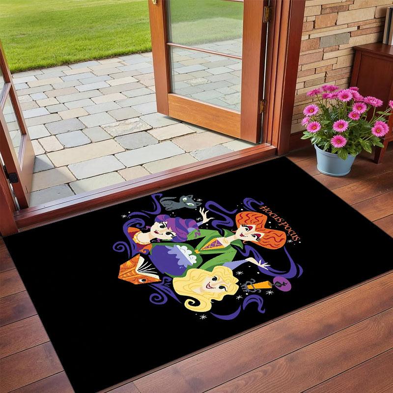 Crystal Velvet Rug Soft Non Slip Indoor Floor Mat Home DecorHocus Pocus Sanderson Sisters