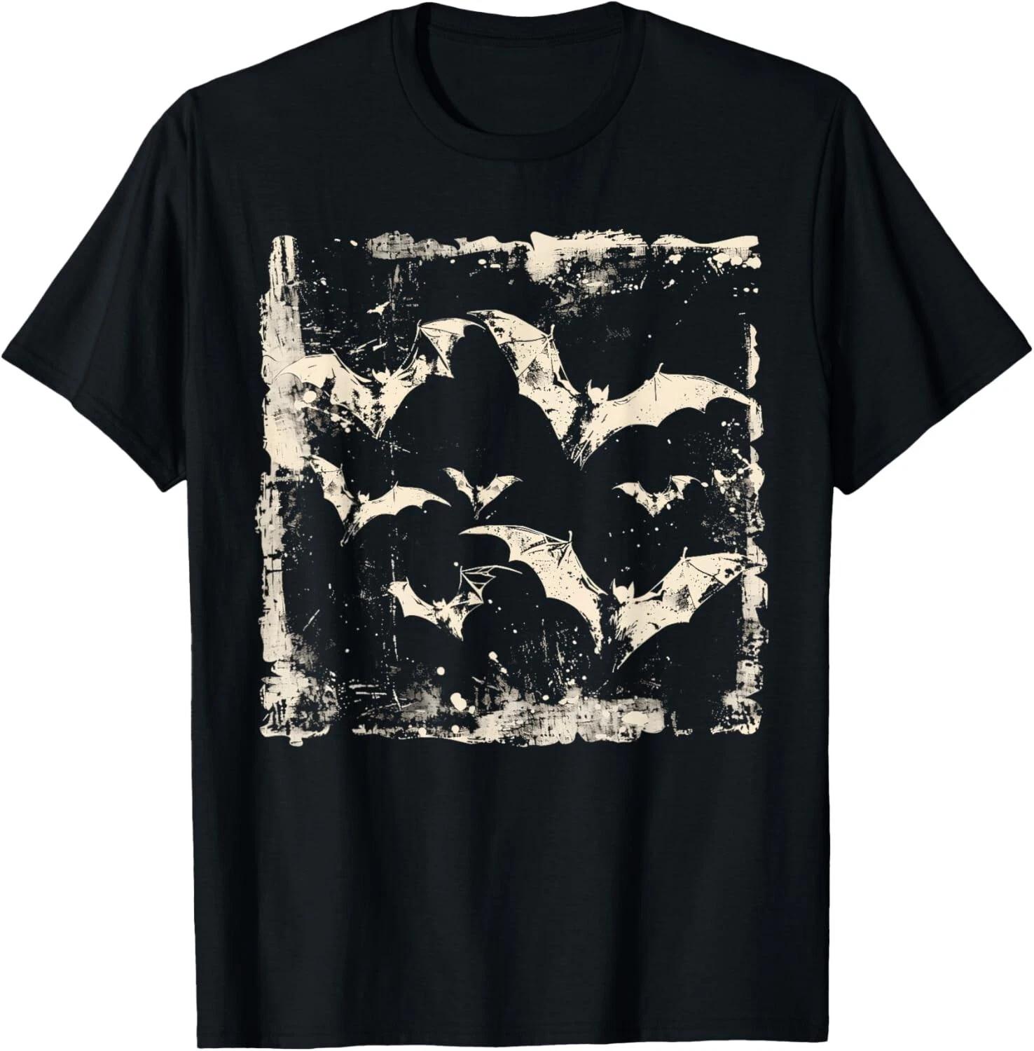 

Bat Vampire Horror Horror Halloween Gothic T-shirt Men s T-shirt Four Seasons Unisex Pure Cotton Casual Fashion Street Wear 4XL