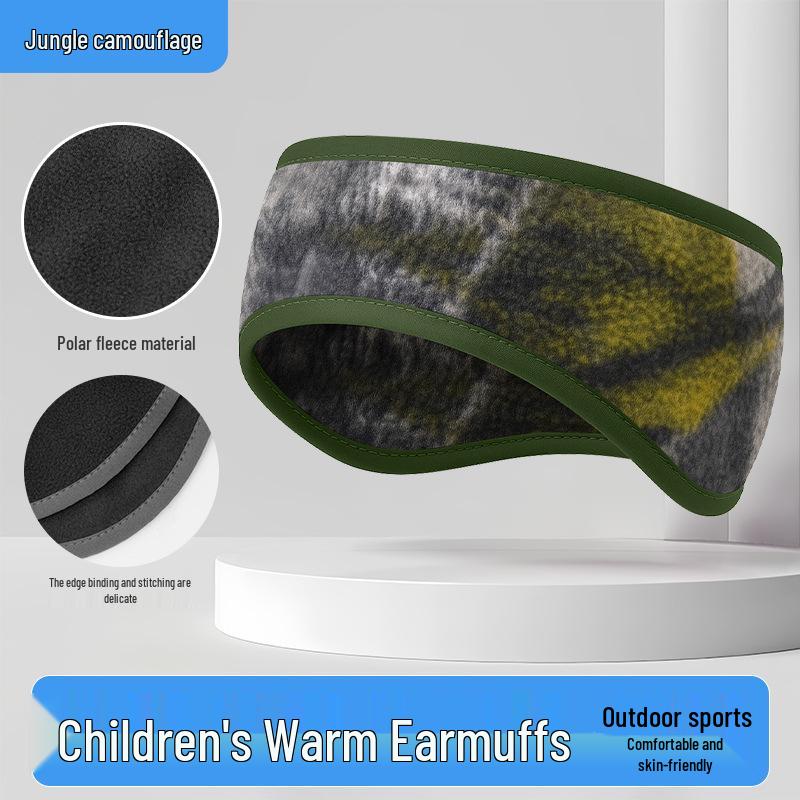 Children's Winter Ear Warmer Headband: Thick Fleece, Windproof, Cold-Proof for Running, Skiing, and Cycling.
