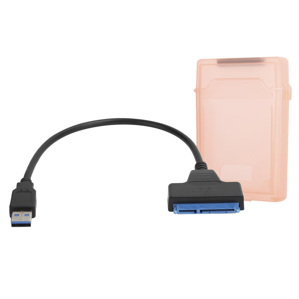 Hard Disk Adapter Cable 2.5in SATA USB3.0 HDDSSD Conversion Cord with Protection BoxRed