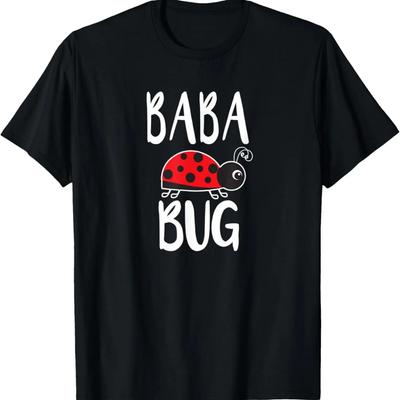 Mens Baba Bug Greek Dad Funny Ladybug T-Shirt