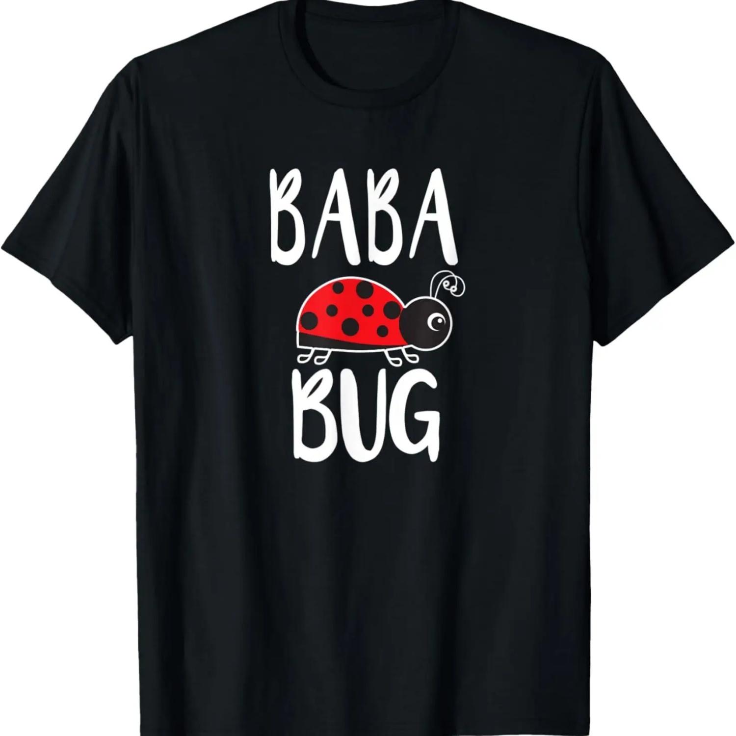 Mens Baba Bug Greek Dad Funny Ladybug T-Shirt S